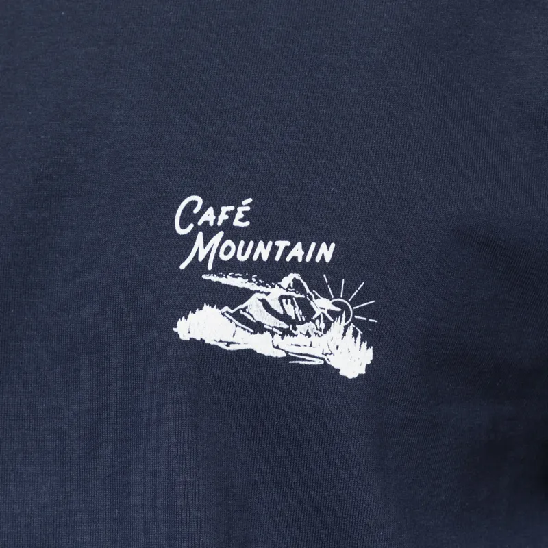 Cafe Mountain Legacy T Shirt Navy-4