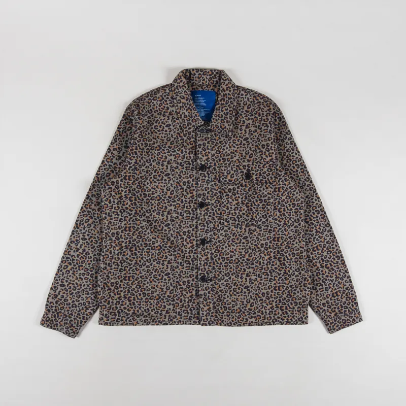 SCRT Leopard Print Overshirt Brown