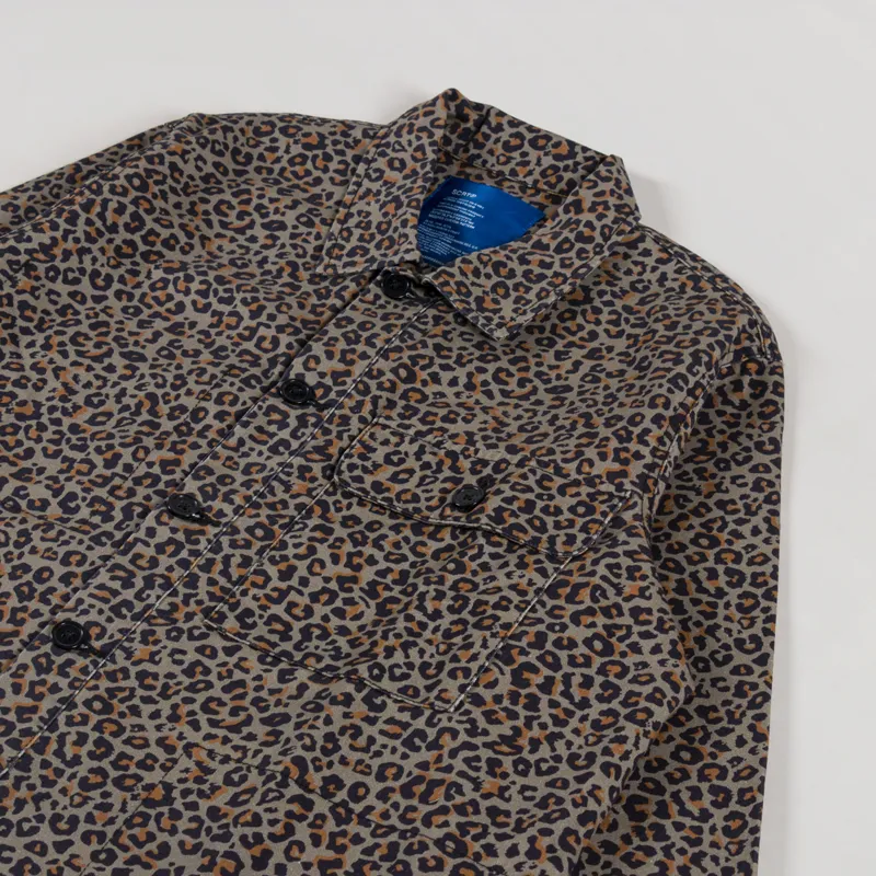 SCRT Leopard Print Overshirt Brown-2