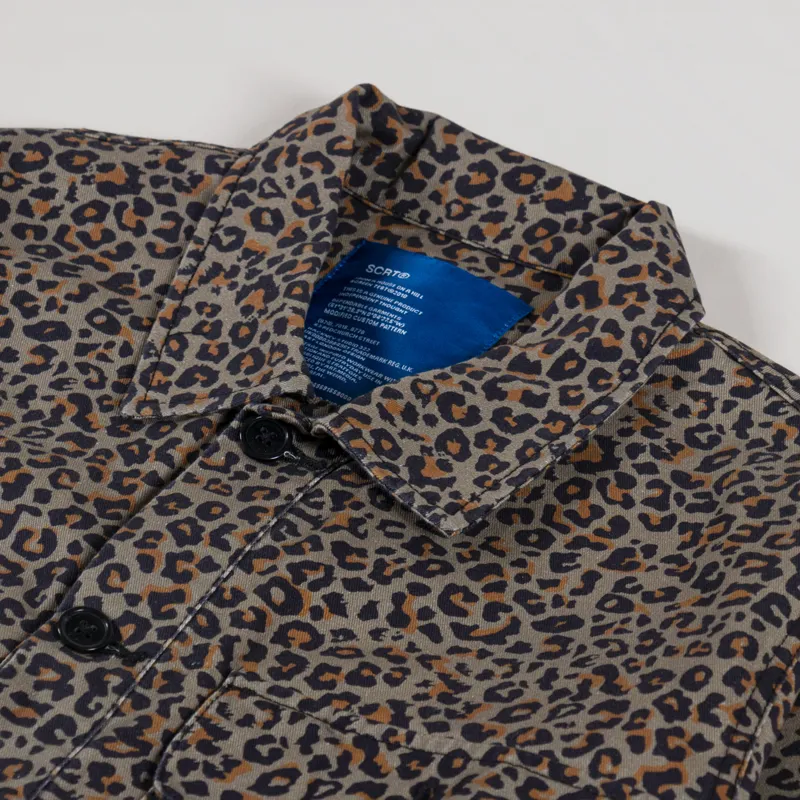 SCRT Leopard Print Overshirt Brown-4