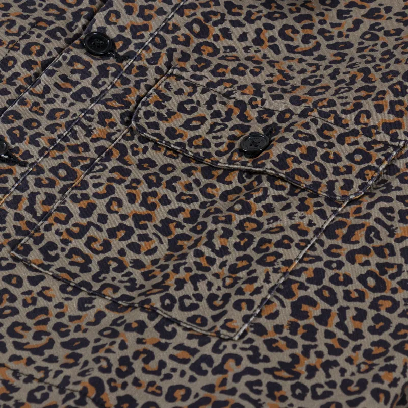 SCRT Leopard Print Overshirt Brown-5