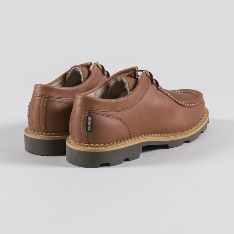 Pompeii Latymer Leather Fleece Shoes Macchiato-1
