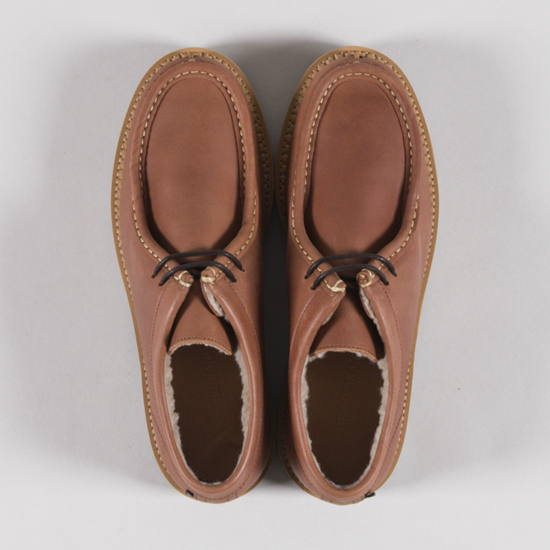 Pompeii Latymer Leather Fleece Shoes Macchiato-6