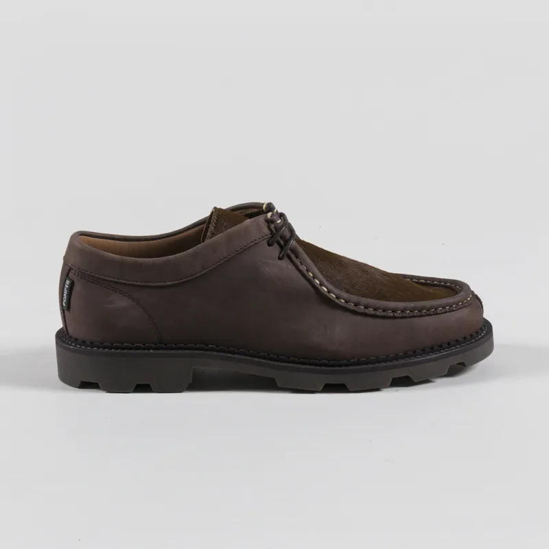 Pompeii Latymer Leather Pony Shoes Coffee-2