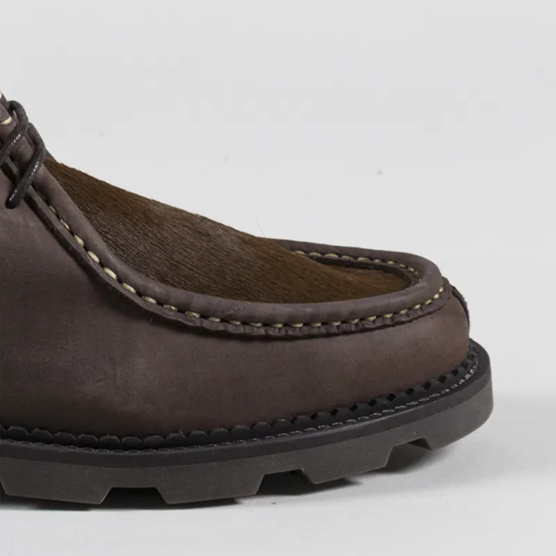 Pompeii Latymer Leather Pony Shoes Coffee-5