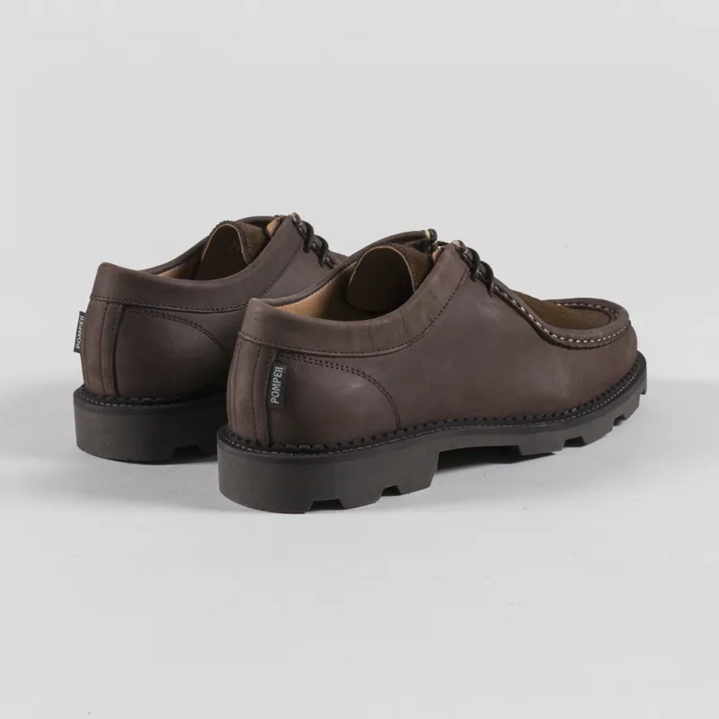 Pompeii Latymer Leather Pony Shoes Coffee-1