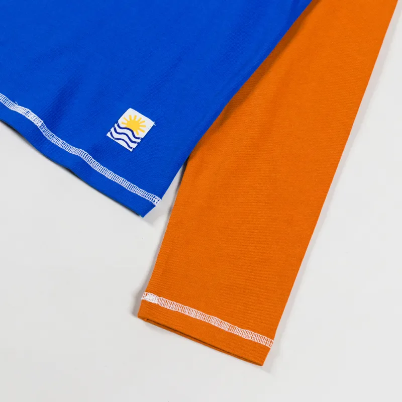 L.F. Markey Womens Luca Long Sleeve T Shirt Cobalt Patchwork-5