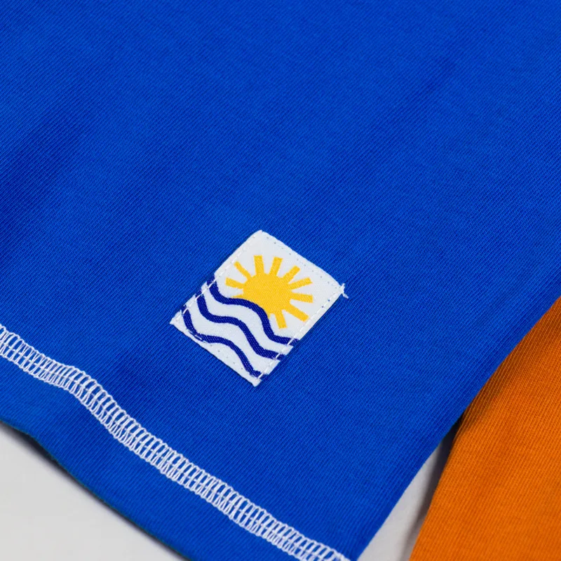 L.F. Markey Womens Luca Long Sleeve T Shirt Cobalt Patchwork-4