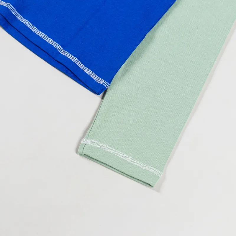 L.F. Markey Womens Luca Long Sleeve T Shirt Cobalt Patchwork-6