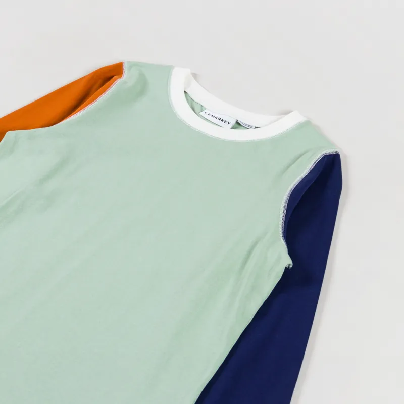 L.F. Markey Womens Luca Long Sleeve T Shirt Mint Patchwork-3