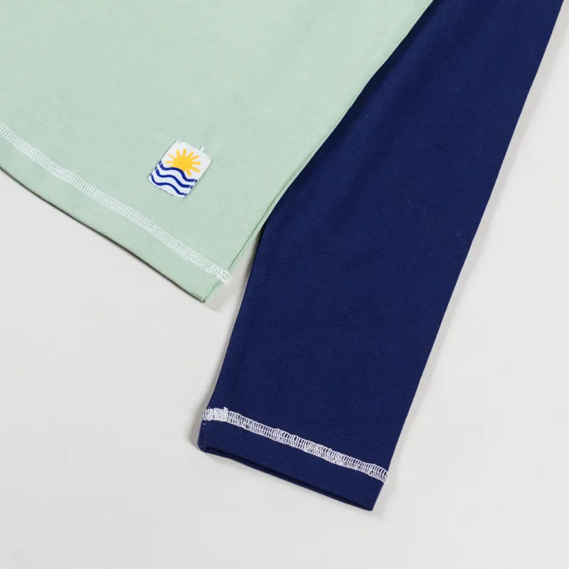 L.F. Markey Womens Luca Long Sleeve T Shirt Mint Patchwork-5