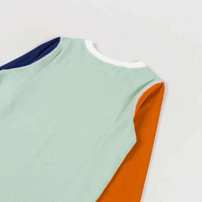 L.F. Markey Womens Luca Long Sleeve T Shirt Mint Patchwork-2