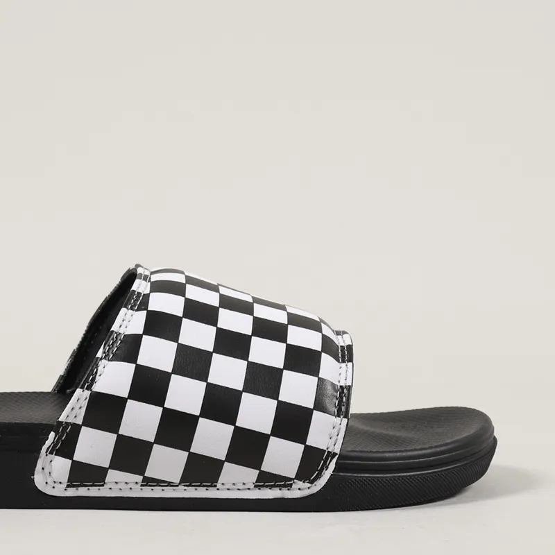 Vans La Costa Slide-On Checkerboard White Black-6