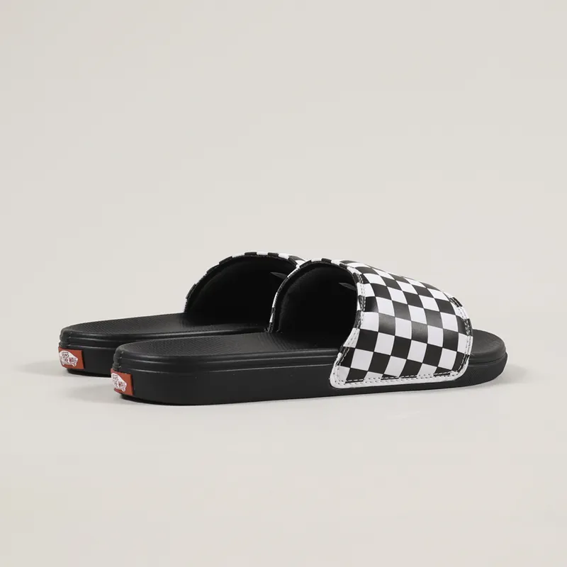 Vans La Costa Slide-On Checkerboard White Black-2
