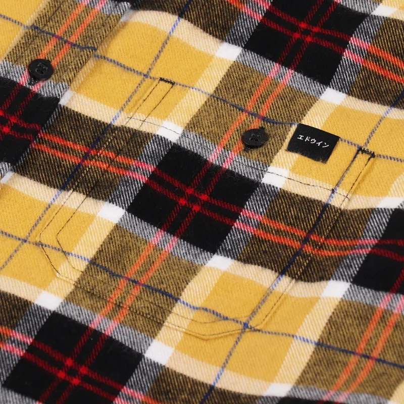 Edwin Labour Shirt Yellow Black-5