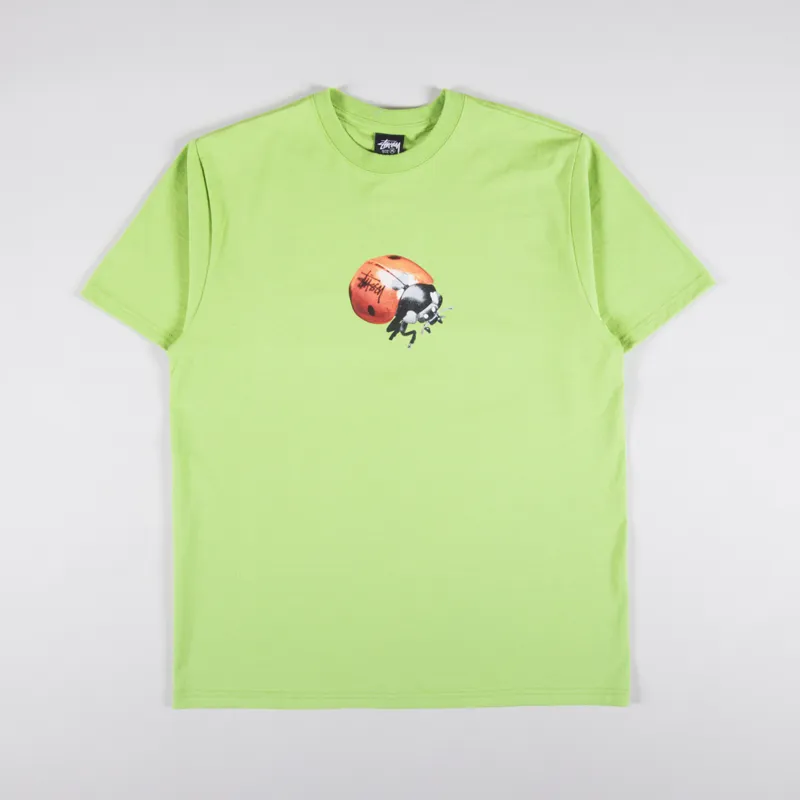 Stussy Mens Short Sleeve Ladybug T Shirt Tea Green