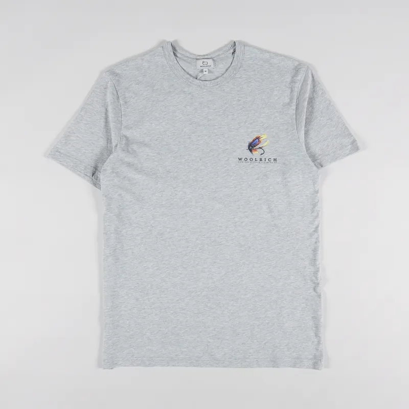 Woolrich Lakeside T Shirt Light Grey Melange-1