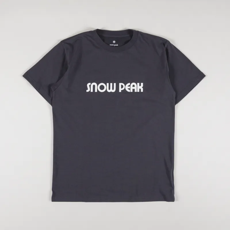 Snow Peak Land Station T Shirt Charcoal-1