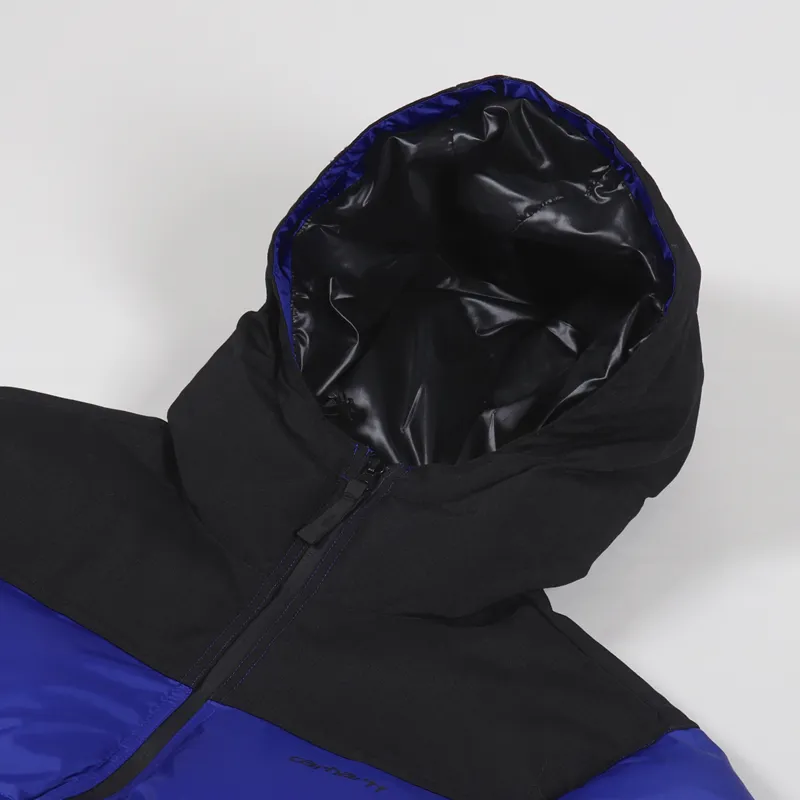 Carhartt WIP Larsen Jacket Thunder Blue Black-4