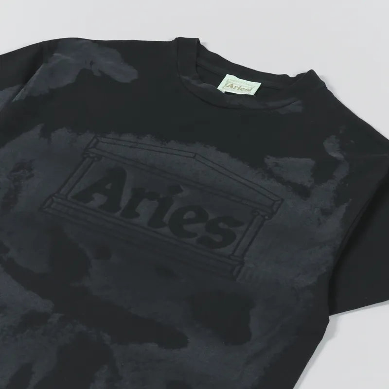Aries Lasered Mega Temple T Shirt Black-2