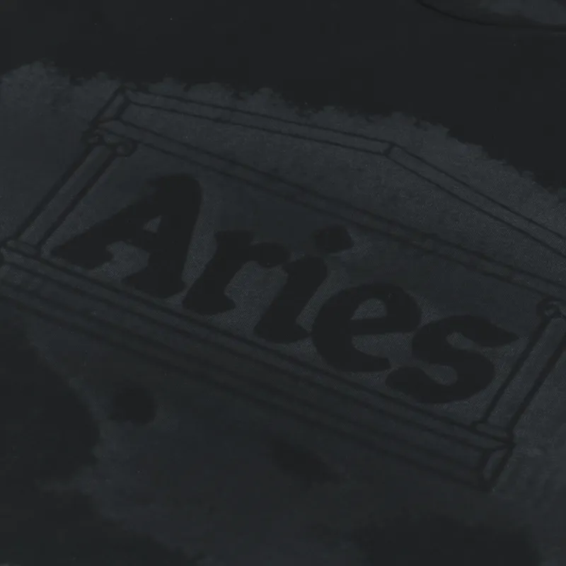 Aries Lasered Mega Temple T Shirt Black-1