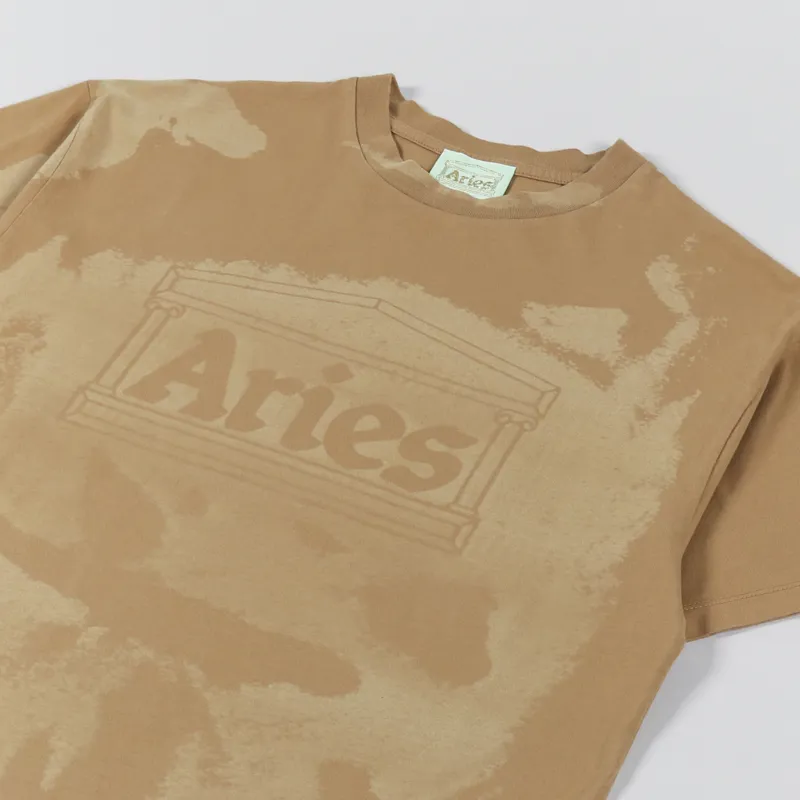 Aries Lasered Mega Temple T Shirt Camel-2
