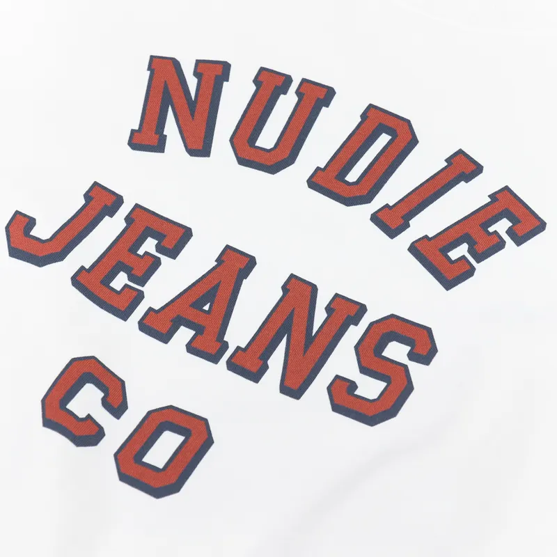 Nudie Jeans Lasse NJCO Sweatshirt Chalk White-5