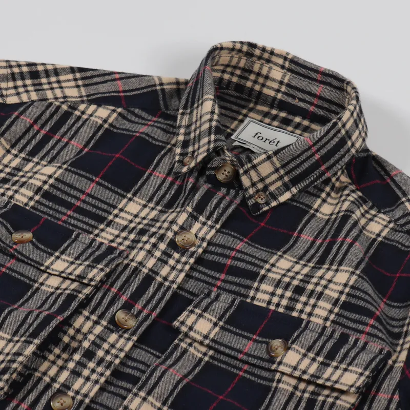 Foret Lava Shirt Blue Check-2