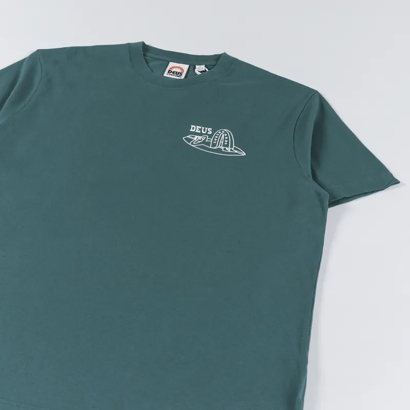 Deus Ex Machina Layback T Shirt Jasper Green-3