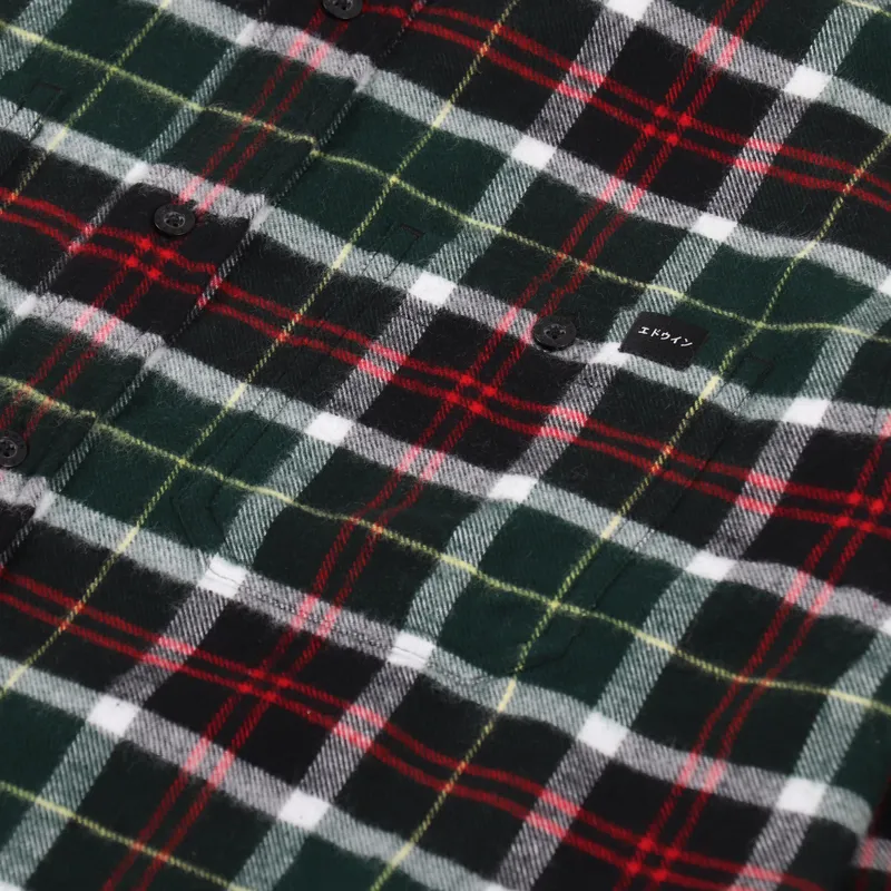 Edwin Labour Shirt Green Black-4