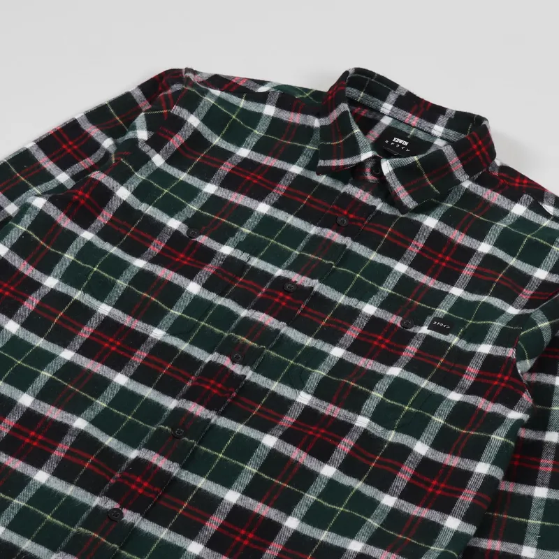 Edwin Labour Shirt Green Black-2