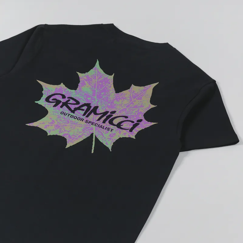 Gramicci Leaf T Shirt Black-2