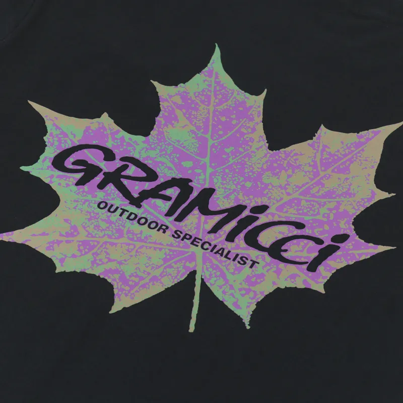 Gramicci Leaf T Shirt Black-4
