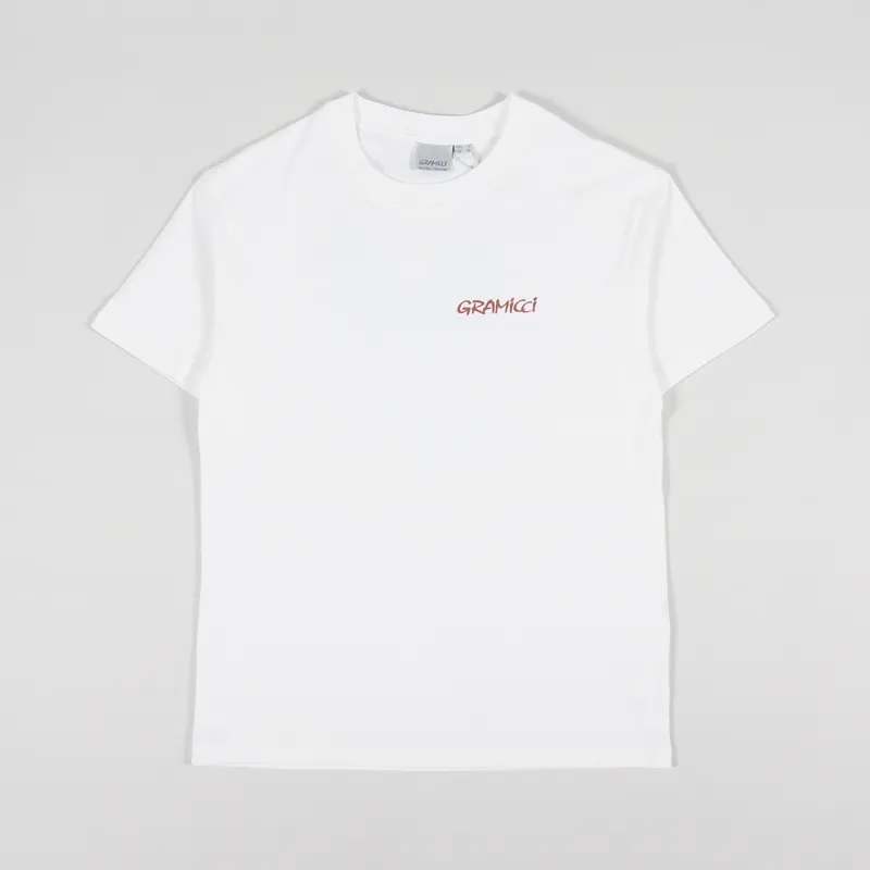 Gramicci Leaf T Shirt White-1