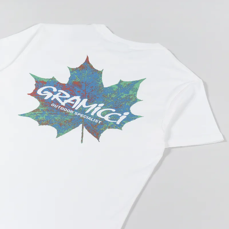 Gramicci Leaf T Shirt White-2