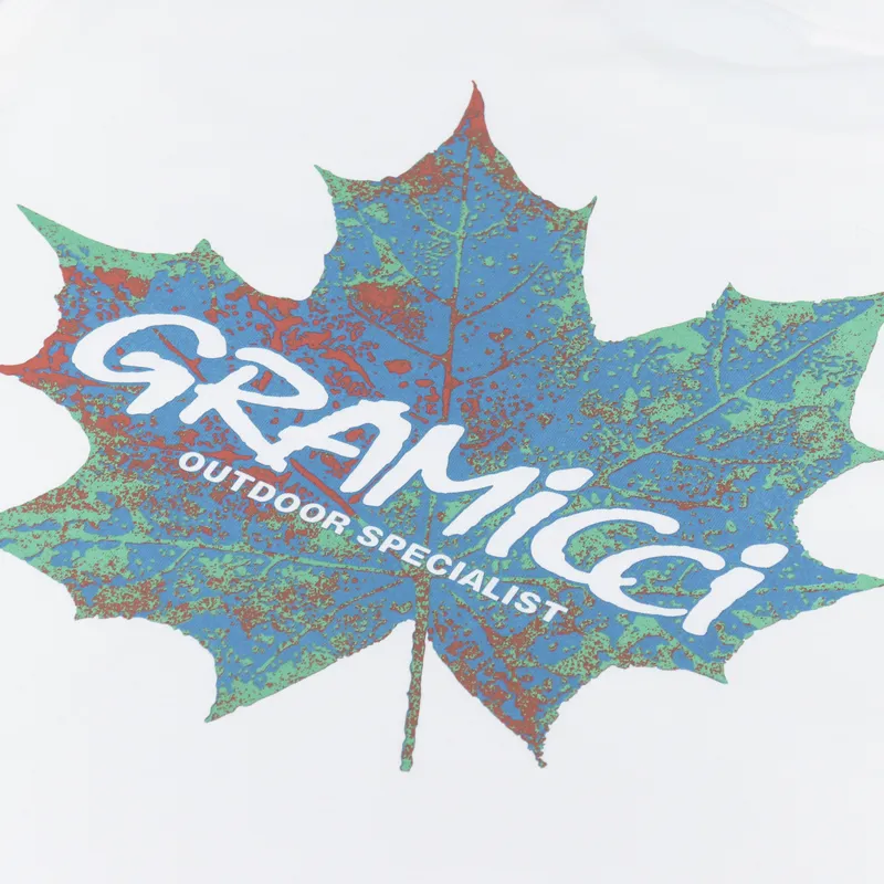 Gramicci Leaf T Shirt White-4