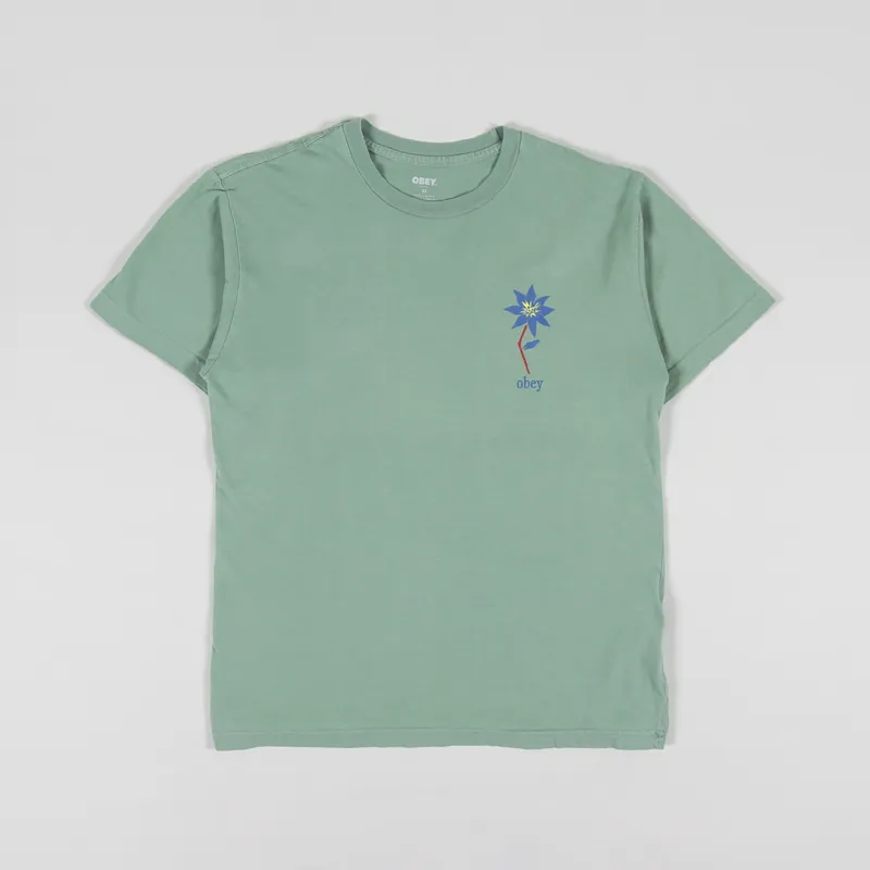 Obey Leafy T Shirt Jade-1