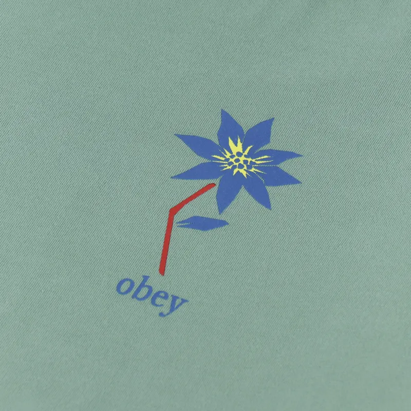 Obey Leafy T Shirt Jade-5