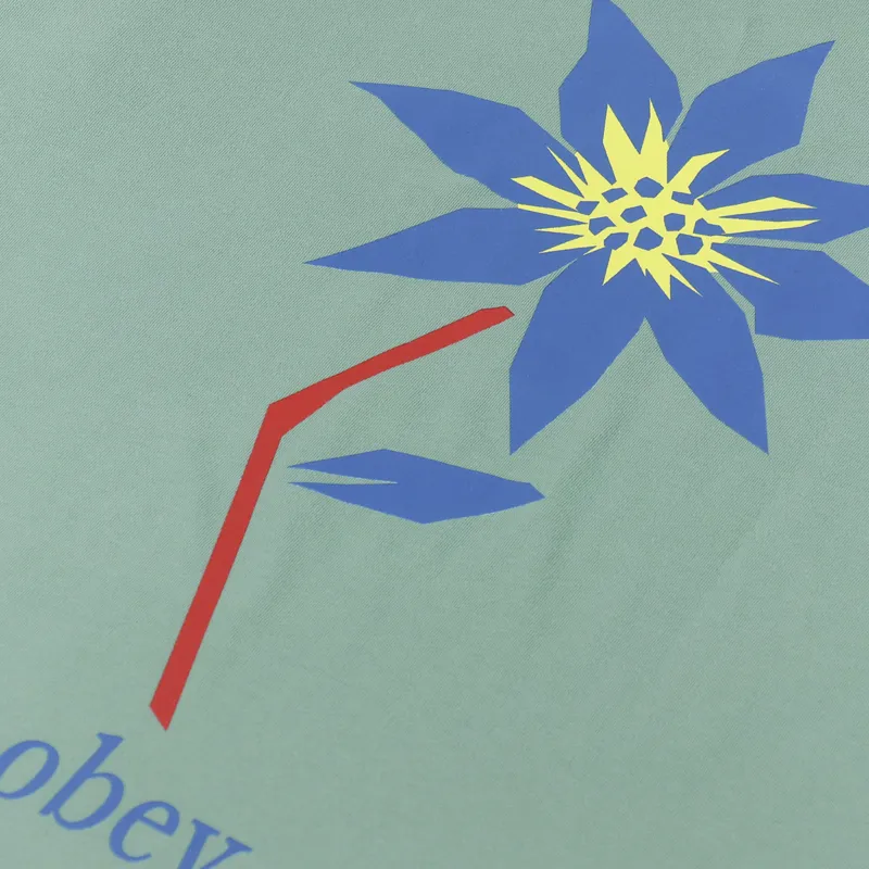 Obey Leafy T Shirt Jade-4