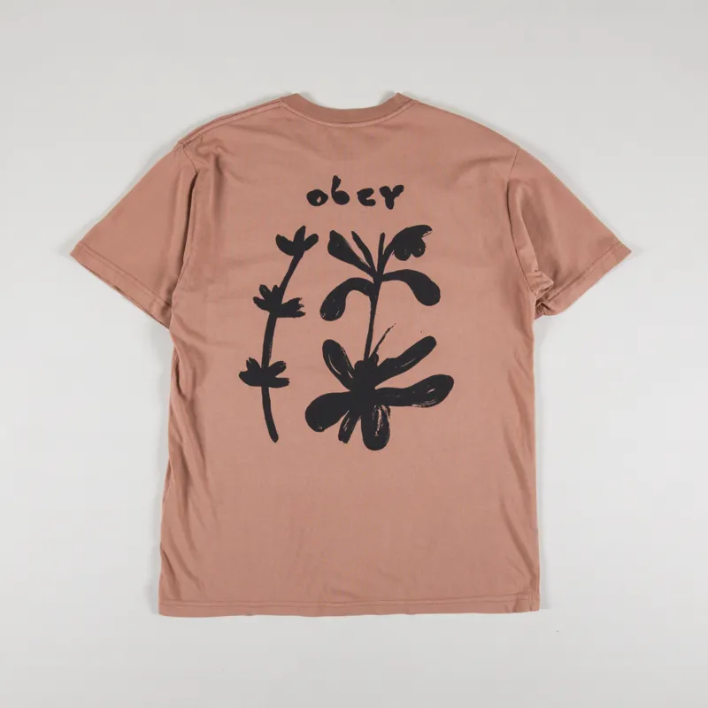 Obey Leaves T Shirt Cork