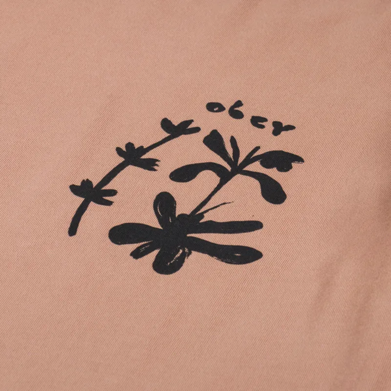 Obey Leaves T Shirt Cork-2