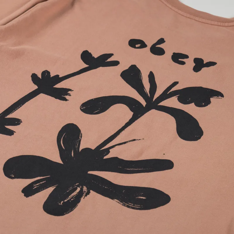 Obey Leaves T Shirt Cork-3
