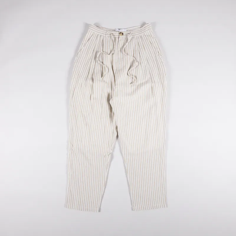 L.F.Markey Womens Lennon Trousers Almond Stripe-1