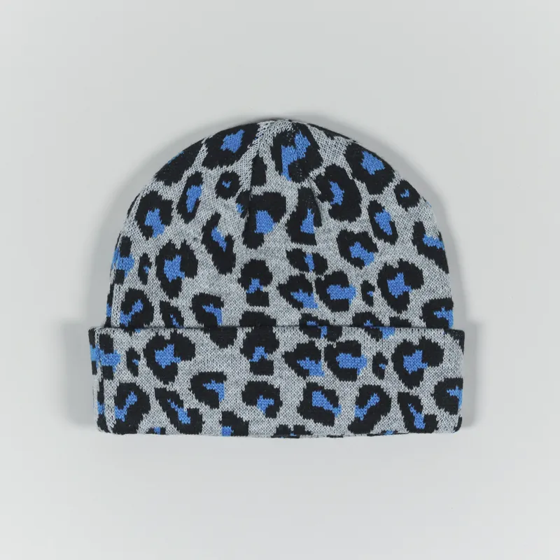 Butter Goods Leopard Beanie Grey-1