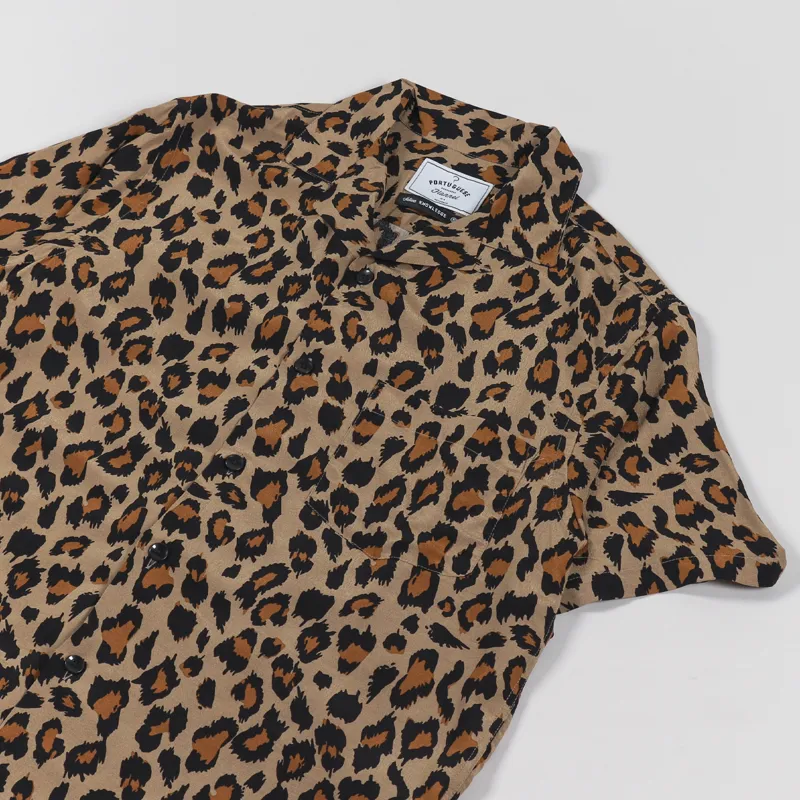 Portuguese Flannel Leopard Shirt Brown-2