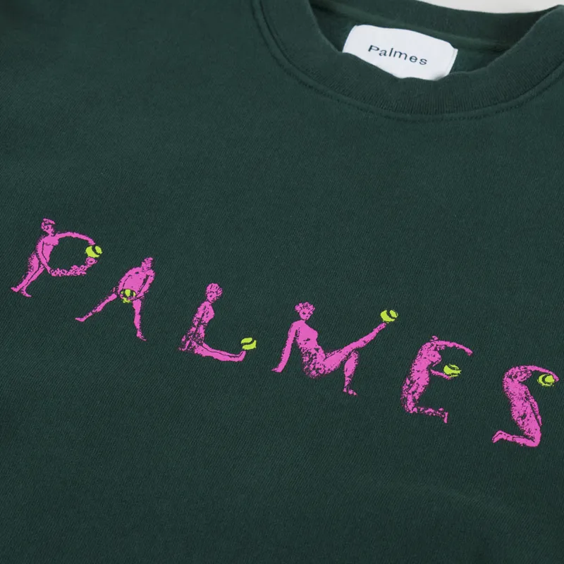 Palmes Tennis Society Letters Crew Neck Green-2