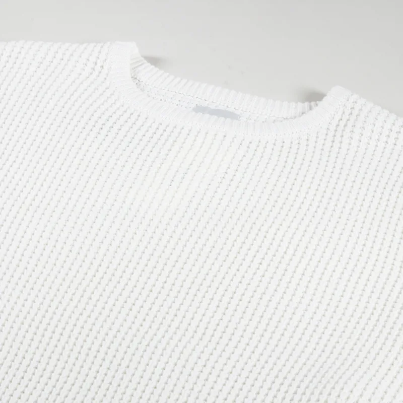 Rhythm Womens Classic Knit Jumper White-9