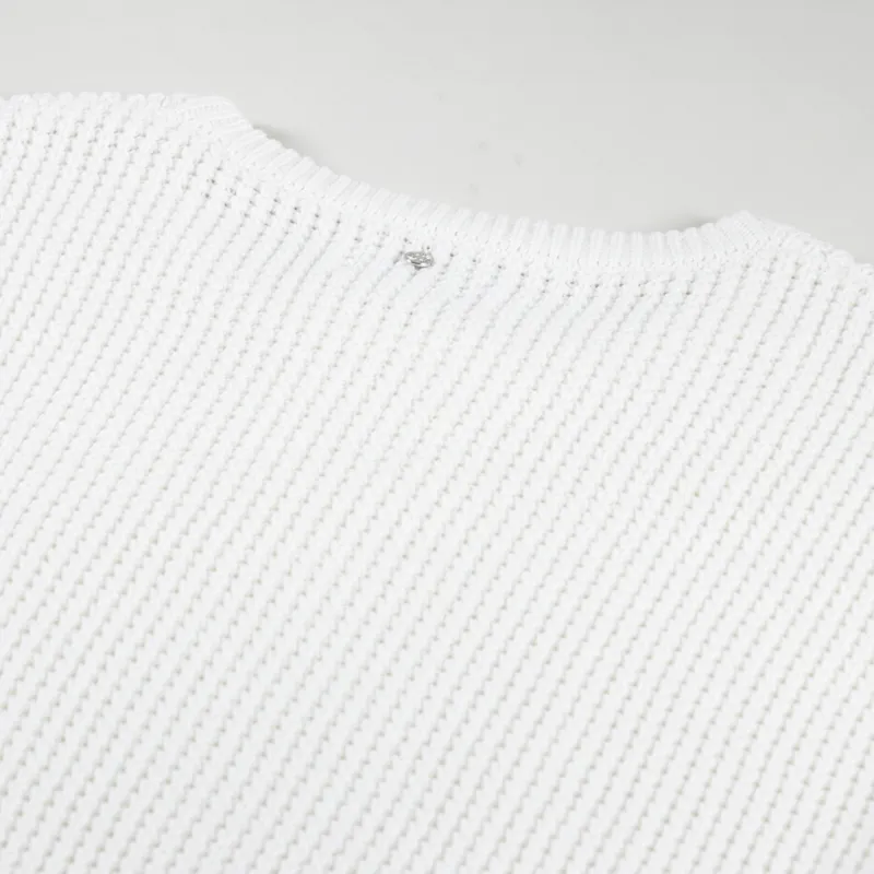 Rhythm Womens Classic Knit Jumper White-6