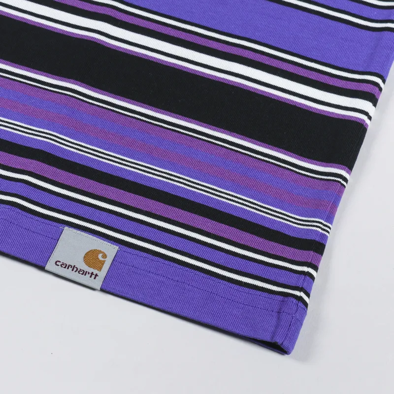 Carhartt WIP Lafferty T Shirt Lafferty Stripe Lazurite-2