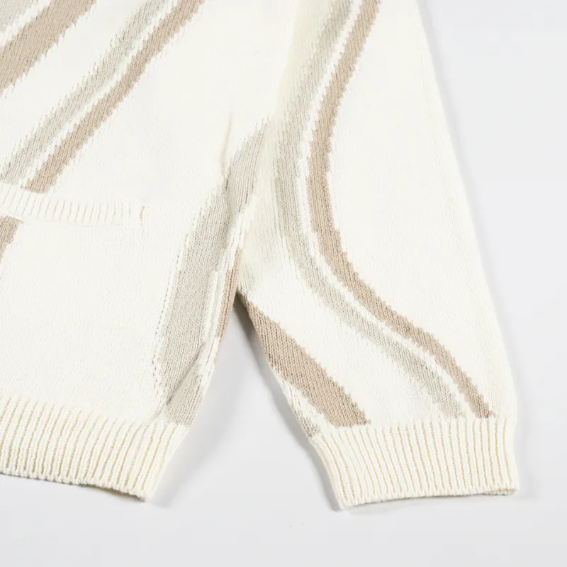Dime MTL Mens Lightwave Knitted Cardigan Cream White